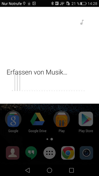 Google Now Musikerfassung