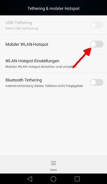 Android Mobilen WLAN-Hotspot aktivieren