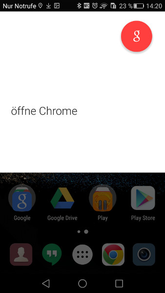 Google Now Chrome oeffnen