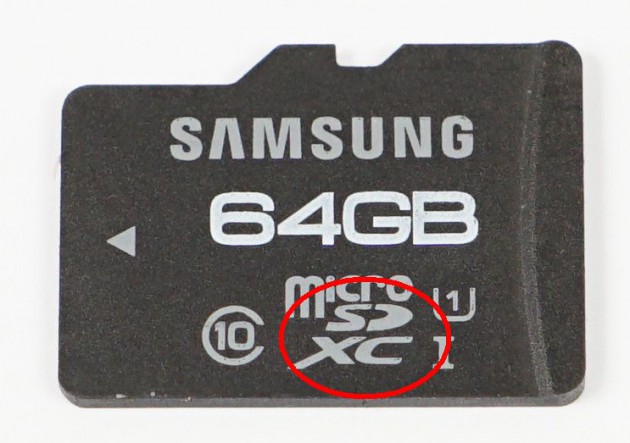microSD Kapazitätsklasse