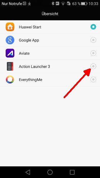 Android Launcher Schritt 5 Neuen Launcher waehlen