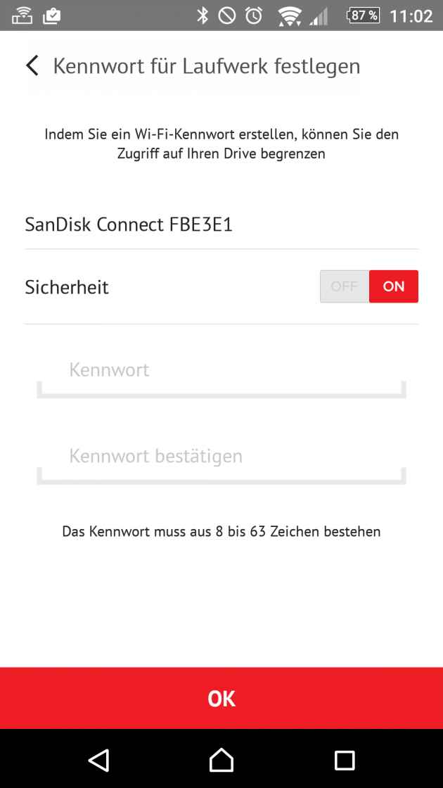 SanDisk Connect USB Stick mit WLAN Passwort