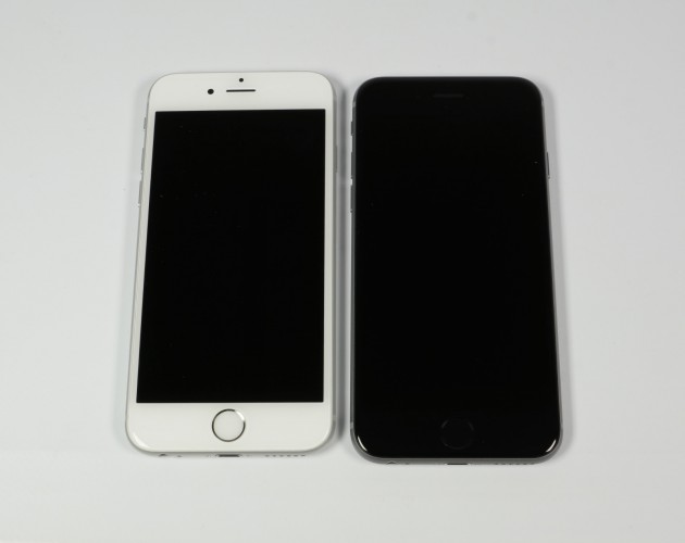 Test iPhone 6s Frontansicht Weiss und Schwarz