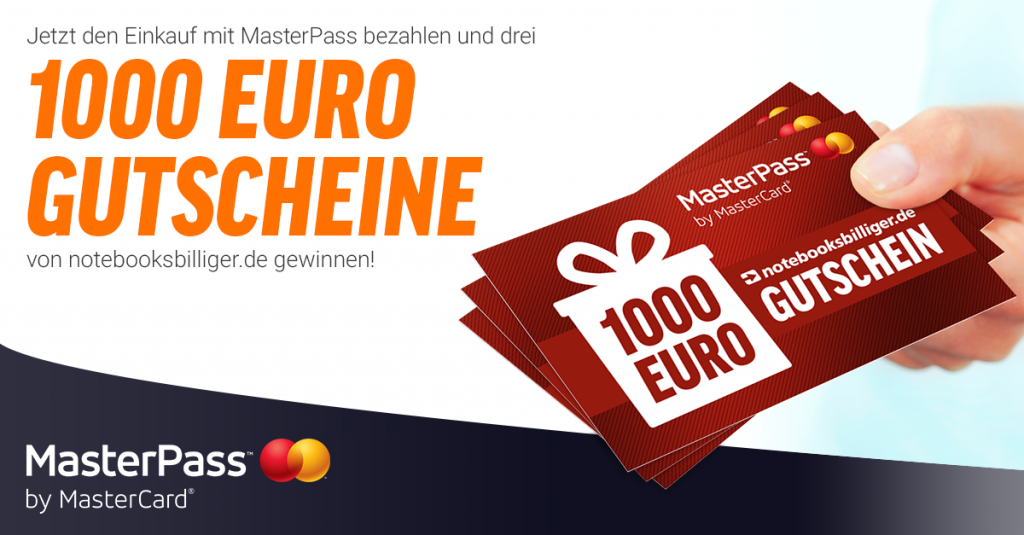 MasterPass Aktion: Gewinne jetzt mit etwas Glück einen 1000€ Gutschein