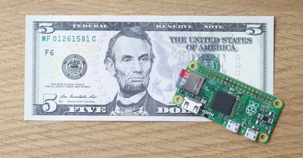 Der Raspberry Pi Zero kostet lediglich 5 US-Dollar