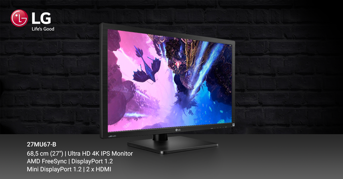 Im Test: LG 27MU67-B Gaming und Office Allrounder in 4k