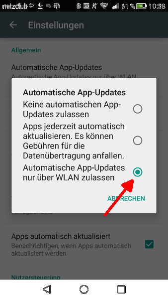 Google Play Automatische Updates abschalten Schritt 4