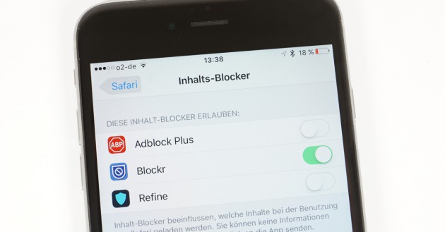 Inhalts-Blocker iOS