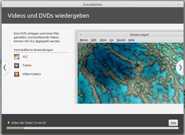 VLC Player plus Video-Codes werden ebenfalls mit installiert