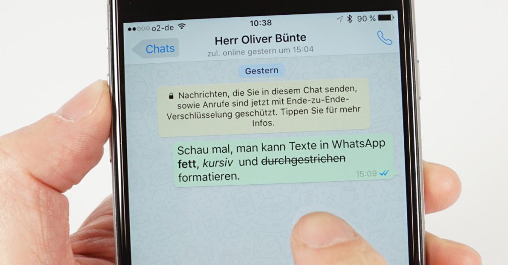 Android und iOS: Text in WhatsApp-Nachrichten formatieren
