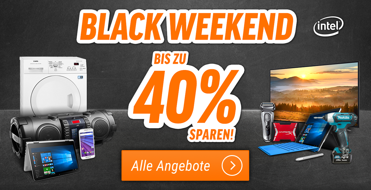 Black Weekend: Über Pfingsten könnt Ihr bei uns bis zu 40% sparen