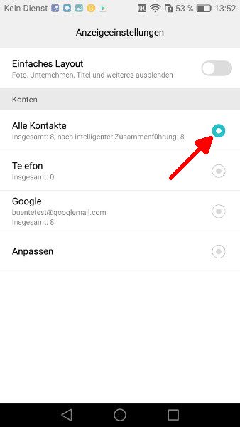 Android Kontakt wiederherstellen Schritt 03