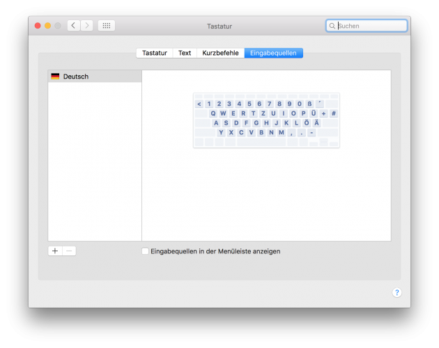 Emojis auf dem Mac 02 Tastatureinstellungen in Menue einblenden
