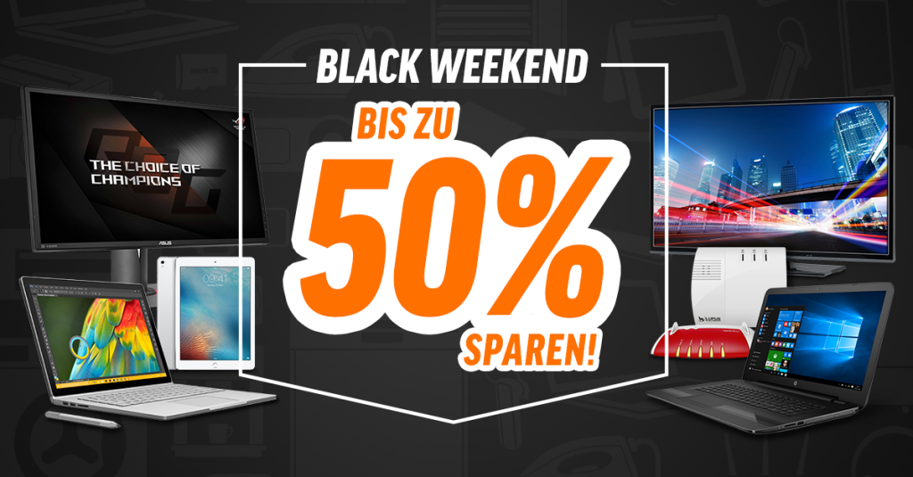 Black Weekend: Bis zu 50% auf ausgewählte Produkte sparen