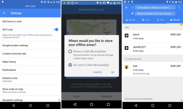 Google Maps mit neuem WiFi-Modus und Speicherort für offline-Nutzung der Karten