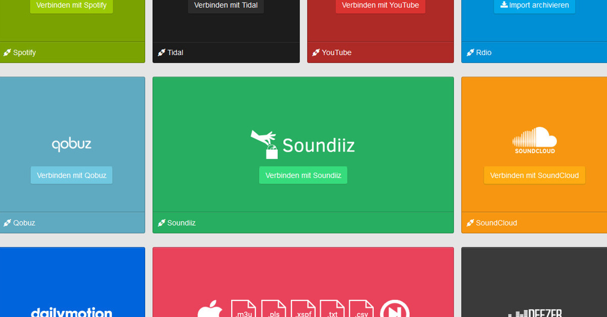Soundiiz: Playlisten-Umzug leicht gemacht