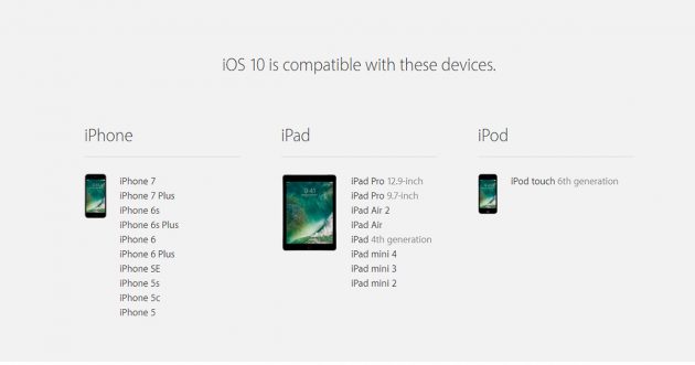 iPhone, iPad, iPod: Die Übersicht zeigt, welche der Apple-Geräte mit dem neuen Betriebssystem iOS 10 laufen