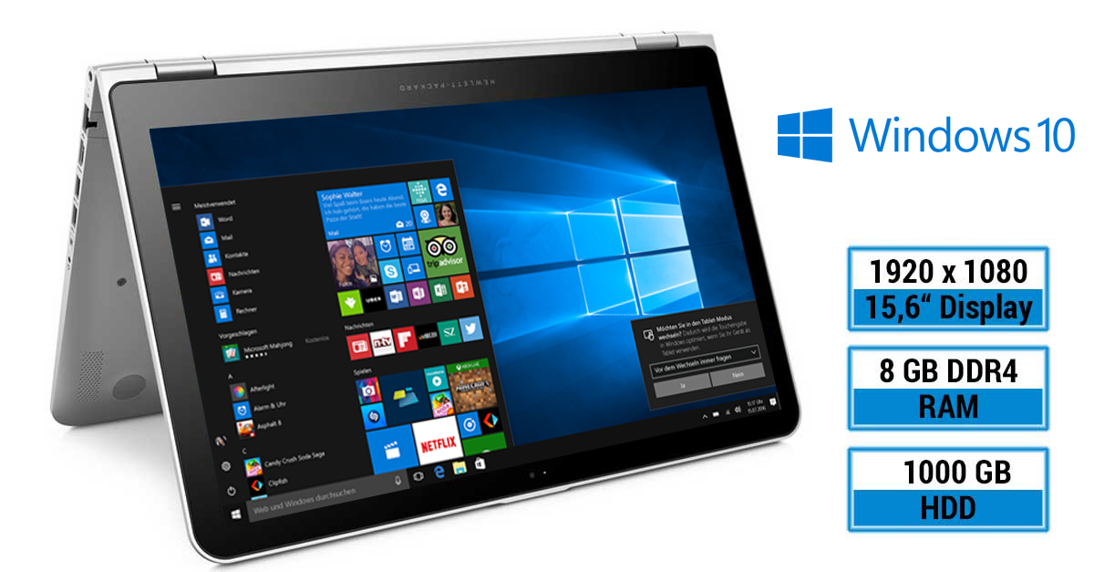 HP ENVY 15-x360 – Convertible-Notebook mit 15,6 Zoll-Display und Intel Iris Grafik 540 im Test