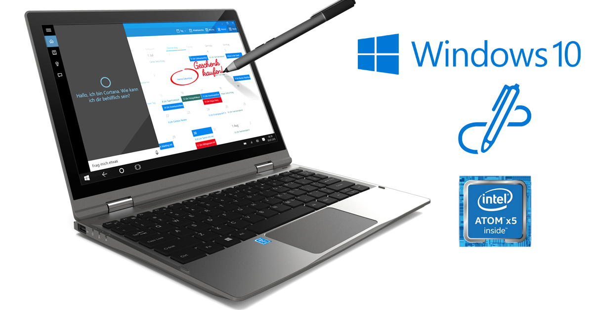 Odys Vario Pro 12 – Convertible Notebook mit 11,6-Zoll-Display und Windows Ink Unterstützung