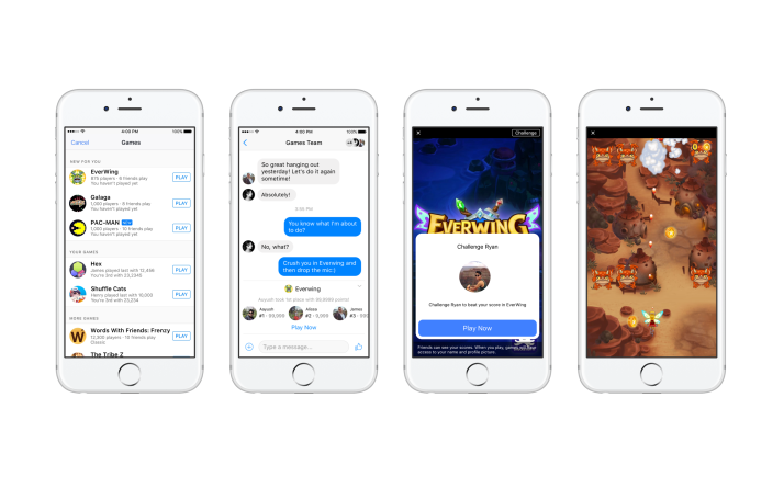 Instant Games: Facebook bringt Spiele-Klassiker in den Messenger
