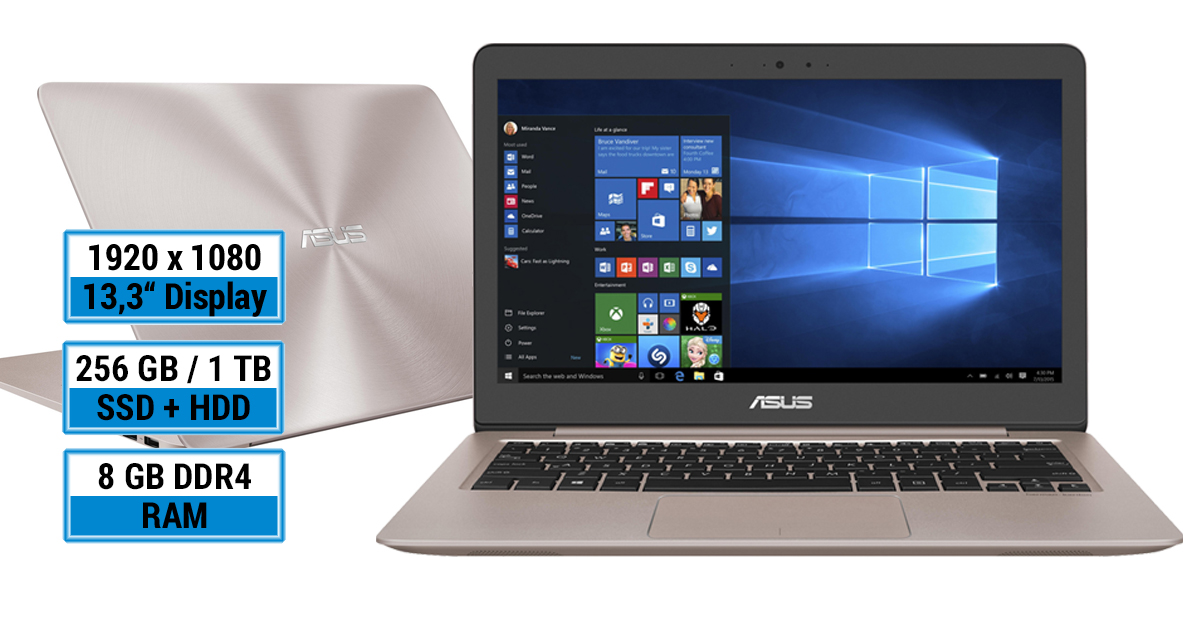 Asus Zenbook UX310UA-FC114T – Schickes 13,3-Zoll-Ultrabook in Roségold