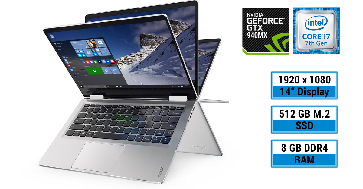 Lenovo YOGA 710-14IKB mit 14-Zoll-Display und dedizierter Nvidia-Grafik im Test