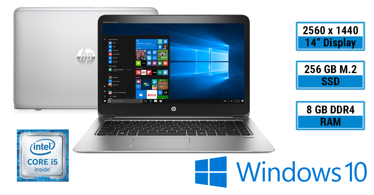 Edles, robustes & sicheres Business-Notebook: das HP EliteBook 1040 G3 Z2U94ES