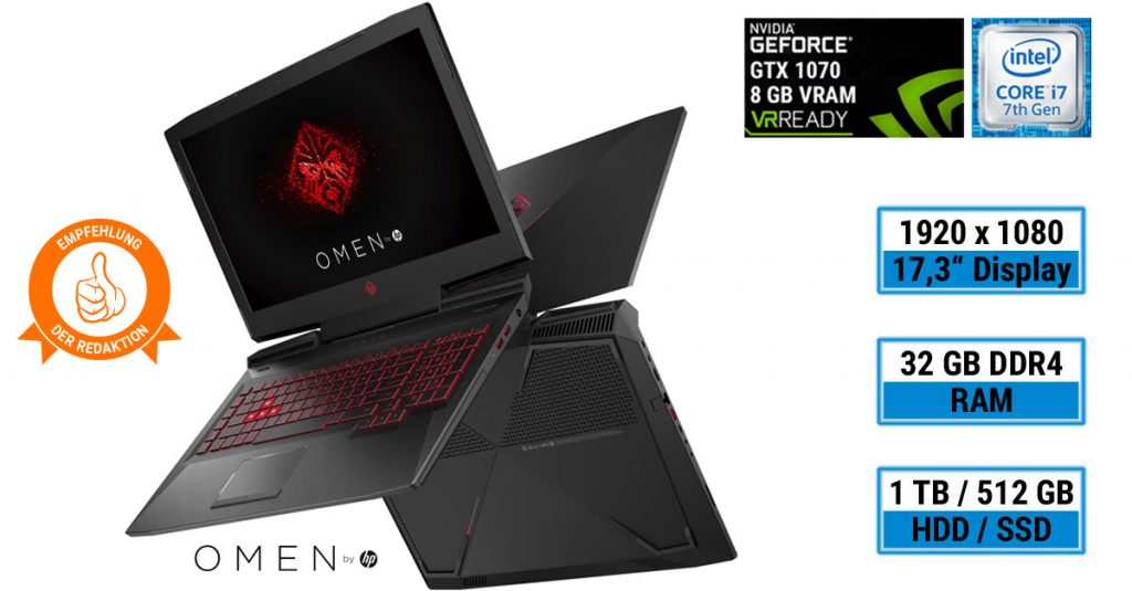 OMEN by HP 17-an016ng – Gaming-Notebook im neuen Design und starker Hardware