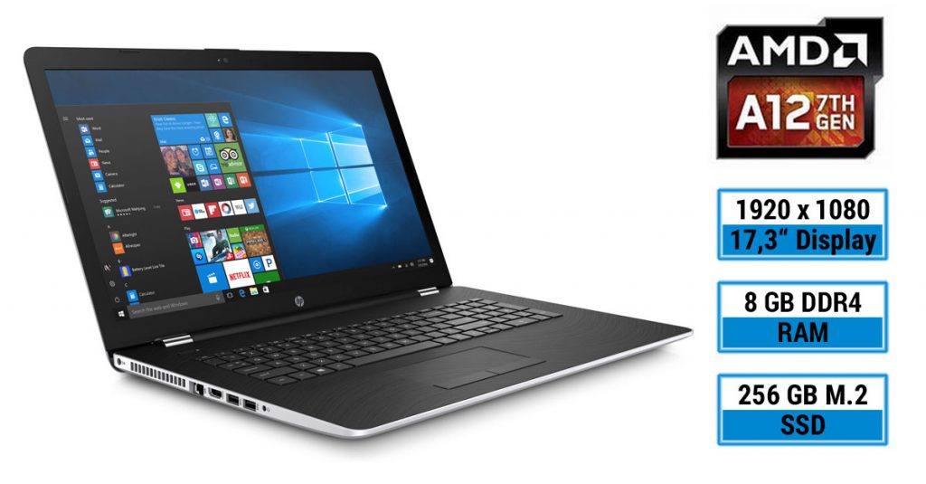 Test: HP 17-ak029ng – Multimedia-Notebook mit großem Full HD-Display und AMD A12-APU