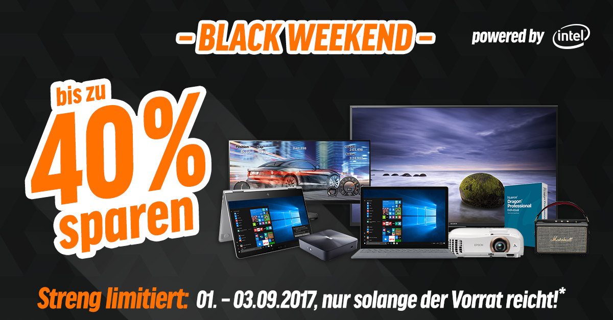 Black Weekend – bis zu 40% auf ausgewählte Produkte sparen