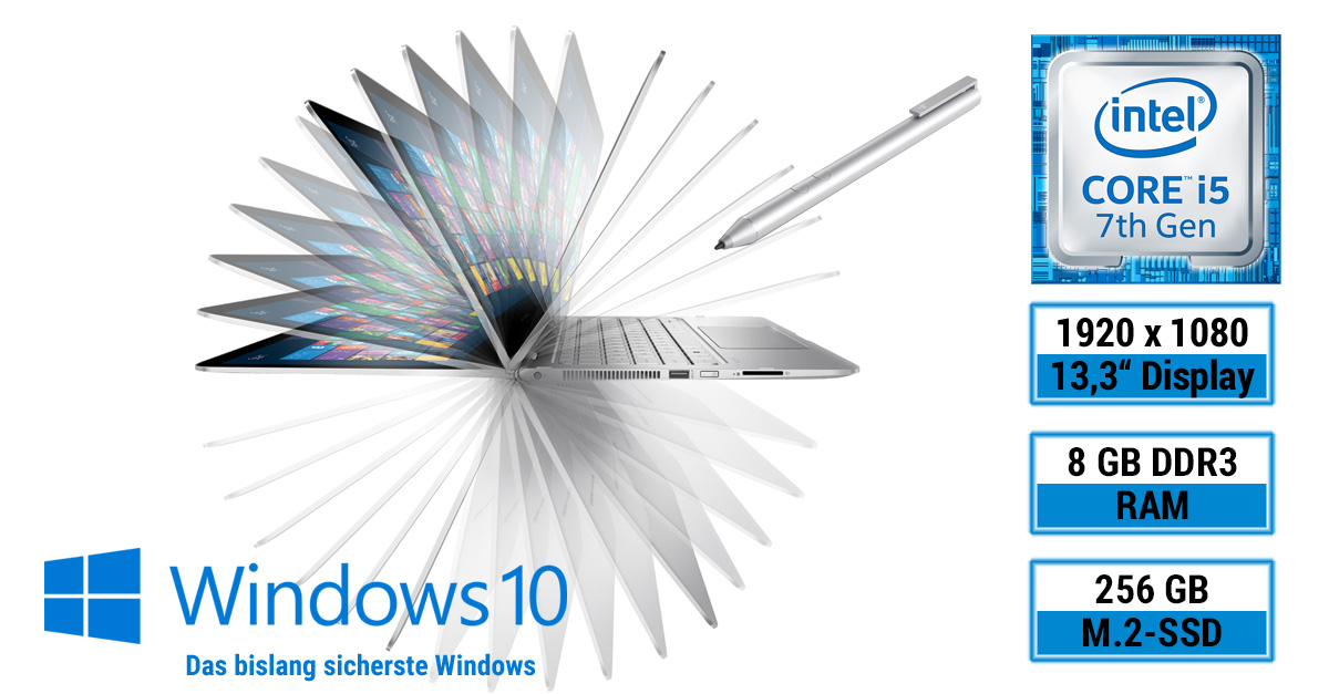 HP Spectre x360 13-ac000ng – Convertible-Notebook mit Active Pen im Test
