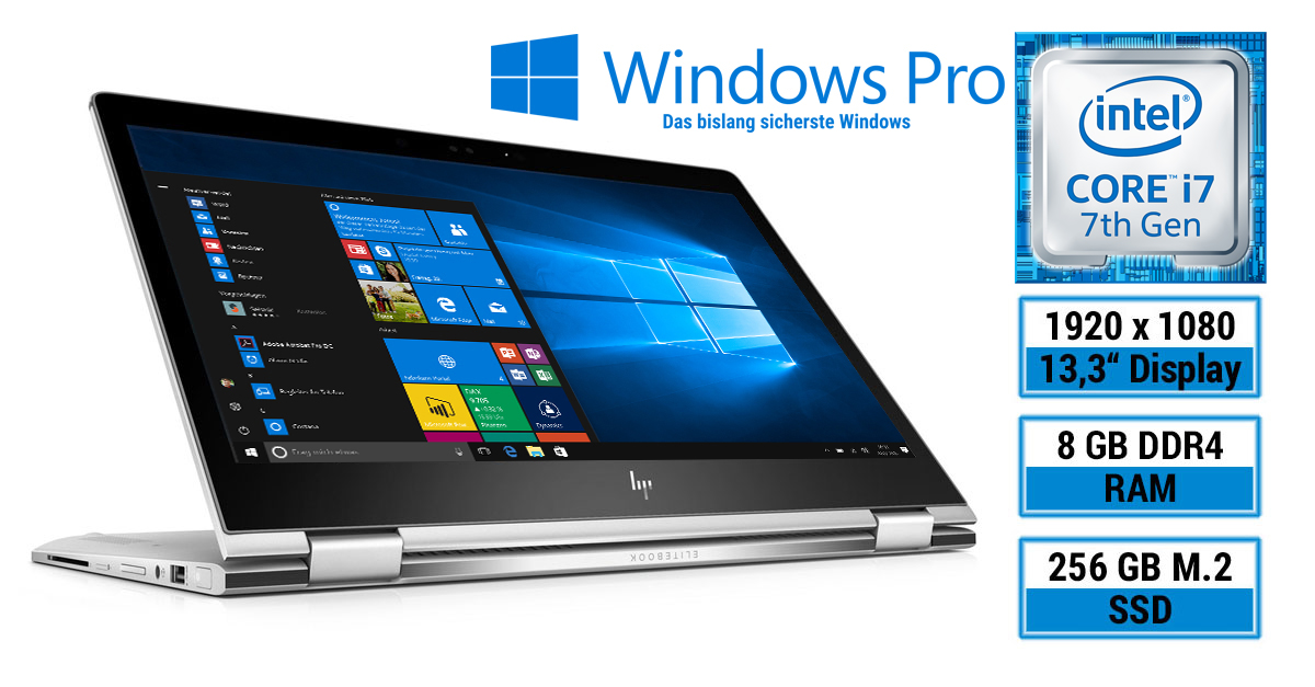 HP EliteBook x360 1030 G2 – edles 2-in-1 Ultrabook für den stilvollen Businessanwender