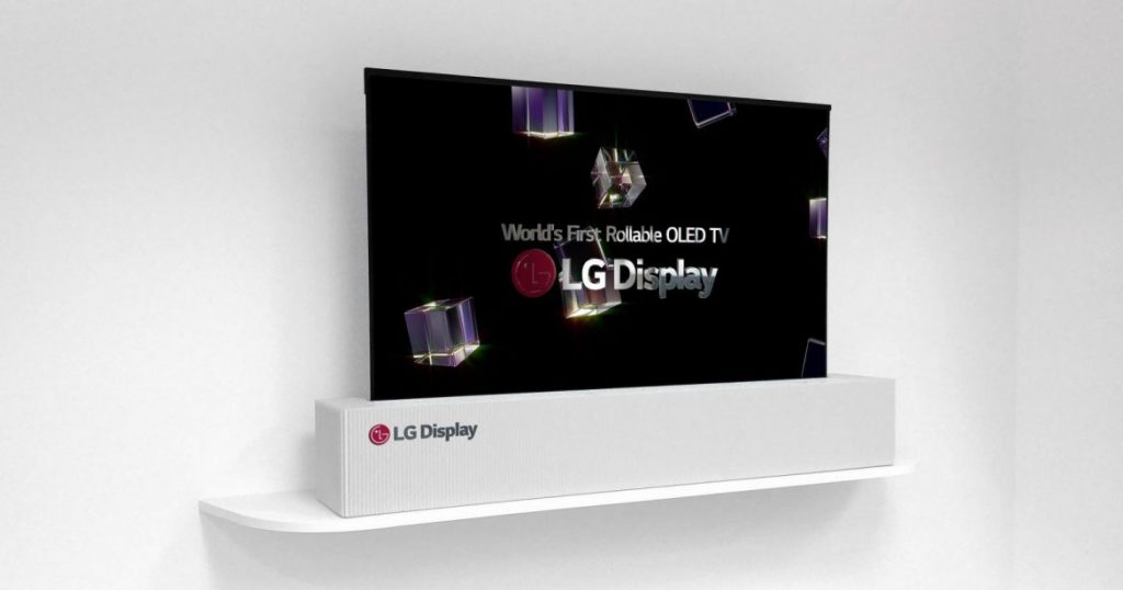 LG zeigt zusammenrollbaren 65“ OLED-TV auf der CES 2018