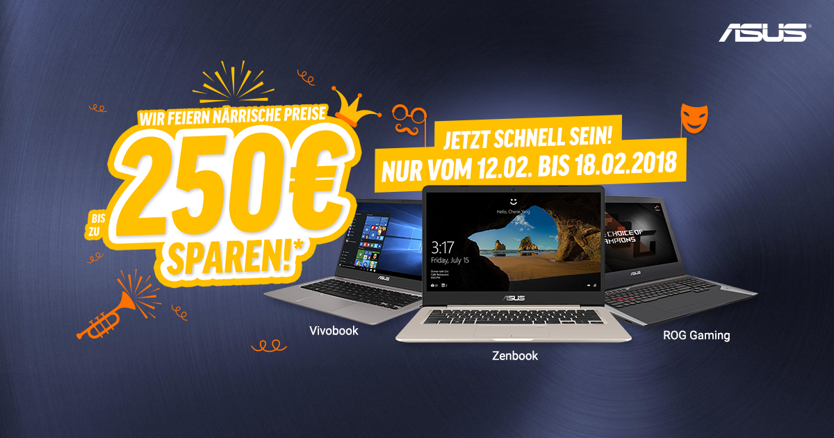 Helau, Alaaf! Närrische Preise bei notebooksbilliger.de
