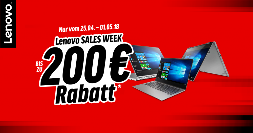 Lenovo Sales Week – bis zu 200 Euro auf ausgewählte Produkte sparen
