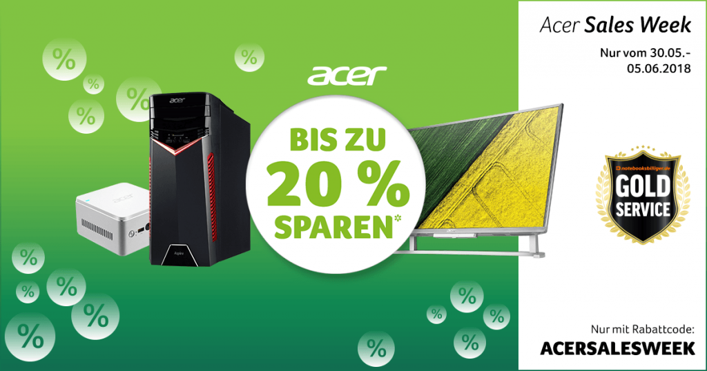Acer Sales Week – bis zu 20% auf ausgewählte PCs und All-in-One-Rechner sparen