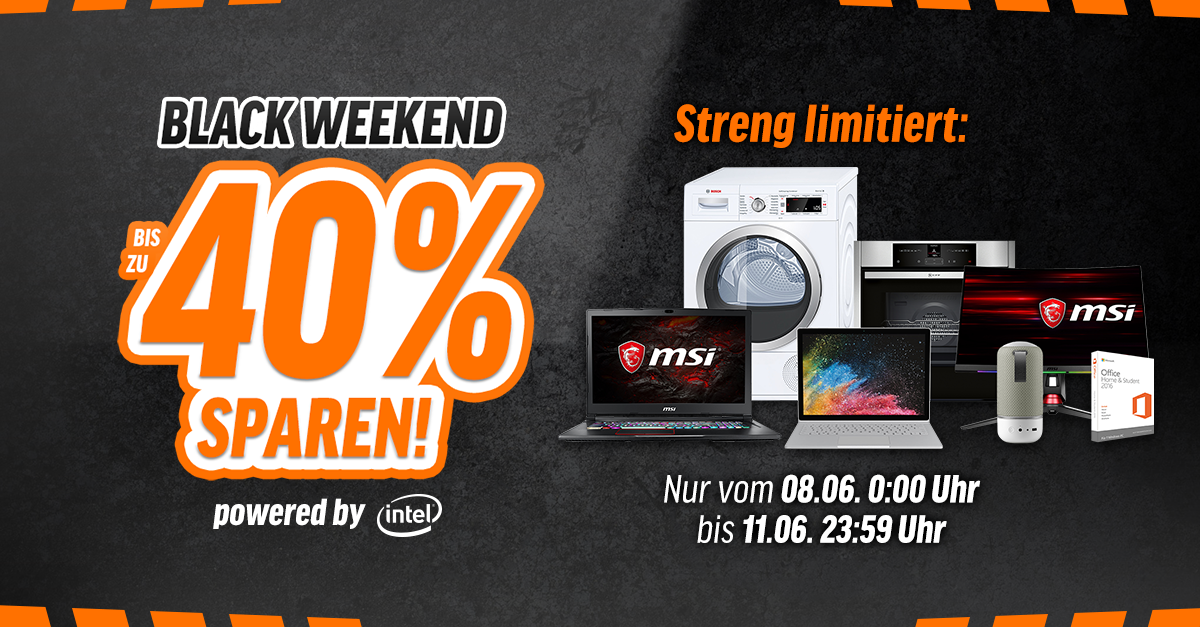 Black Weekend: Bis zu 40% sparen