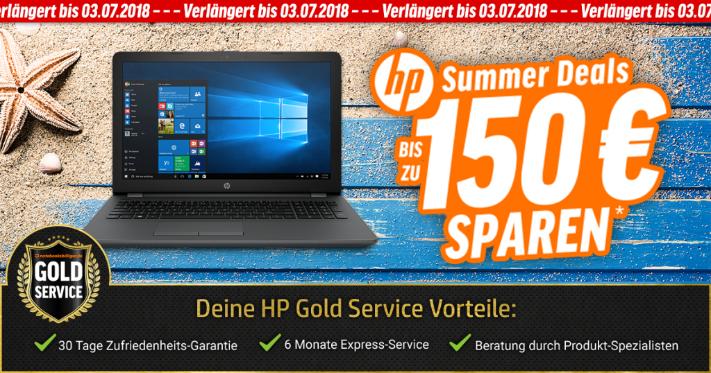 HP Summer Deals – Bis zu 150 € auf ausgewählte HP Notebooks sparen