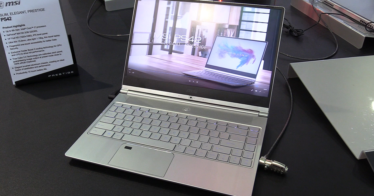 Computex 2018: MSI PS42 – kraftvolles Business Notebook unter 1,2kg