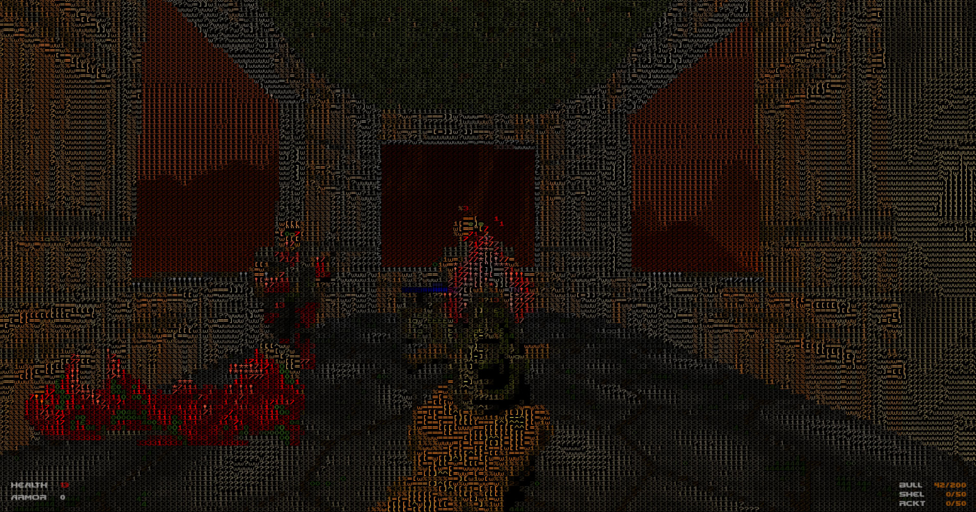 Buchstabengeballer: DOOM in glorioser ASCII-Grafik zocken