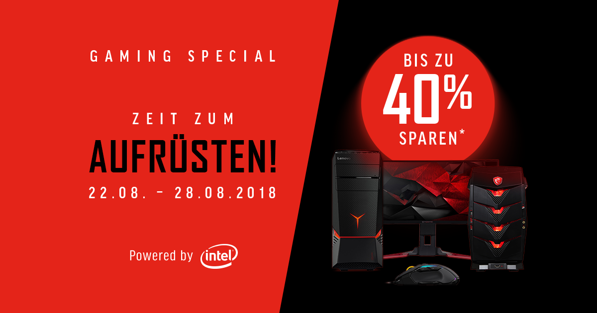 Zeit zum Aufrüsten – zur Gamescom bis zu 40% auf ausgewählte Gaming-Produkte sparen