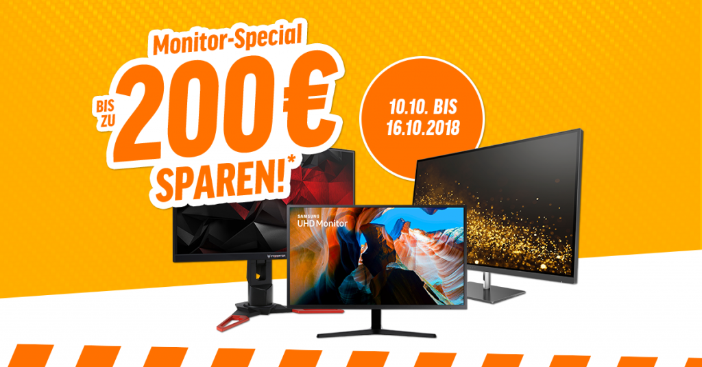 Monitor Special – bis zu 200 Euro auf ausgewählte Monitore sparen