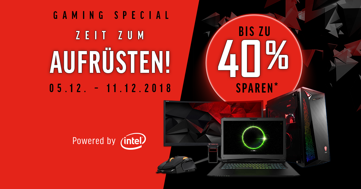 Gaming-Special – Zeit zum Aufrüsten! Bis zu 40% auf ausgewählte Produkte sparen