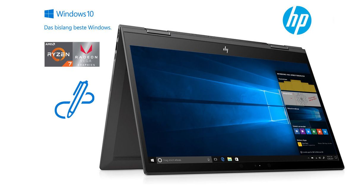 HP Envy x360 15-cp0006ng – Großes Convertible-Notebook mit AMD Ryzen 7 und viel Speicher im Test