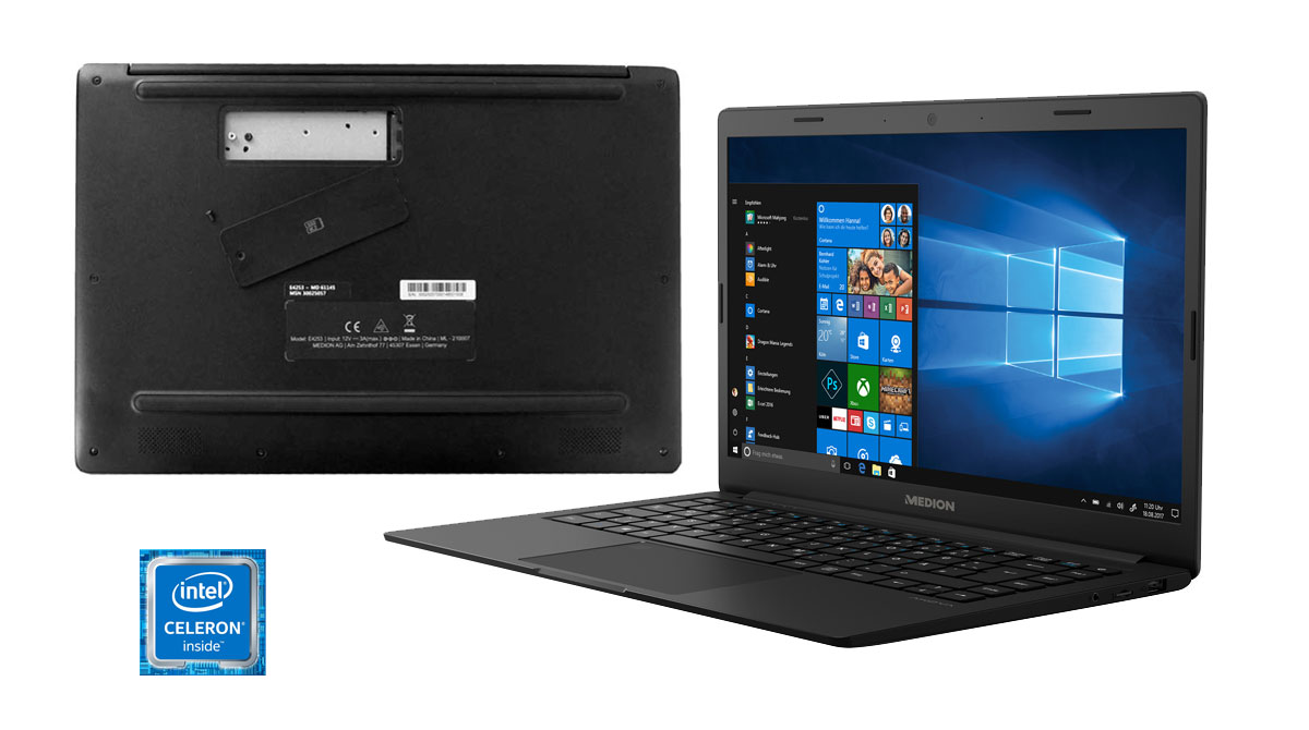 MEDION AKOYA E4253: Handliches 14″ Notebook mit Full HD-Display, langer Akku-Laufzeit & Office 365 Personal