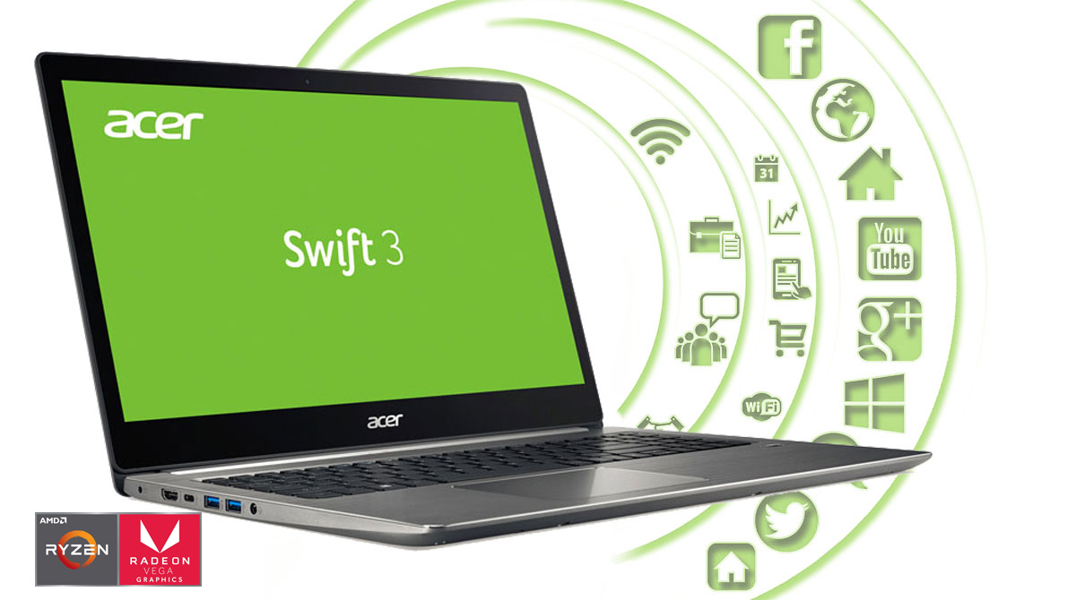 Acer Swift 3 Ultra Thin im Test – günstiges Multimedia-Notebook mit Full HD-Display und AMD Ryzen 5