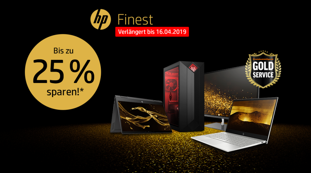 HP Finest – Spare bis zu 25% auf ausgewählte Notebooks, Monitore und PC-Systeme von HP
