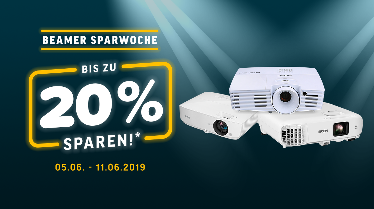 Beamer Sparwoche: Bis zu 20% auf ausgewählte Beamer sparen