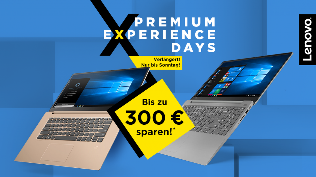Spart bis zu 300 Euro bei den Lenovo Premium Experience Days