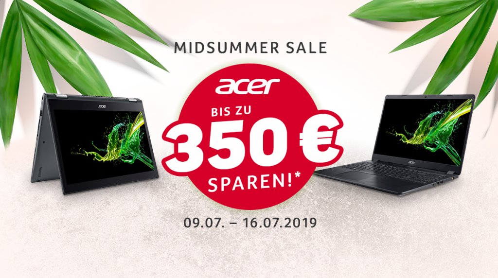 Acer Midsummer Sale: Bis zu 350 Euro sparen